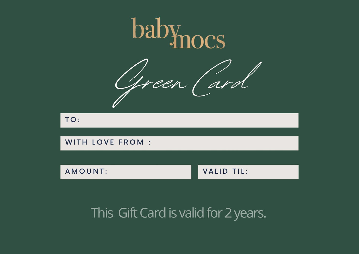 BabyMocs Gift Card - instant delivery