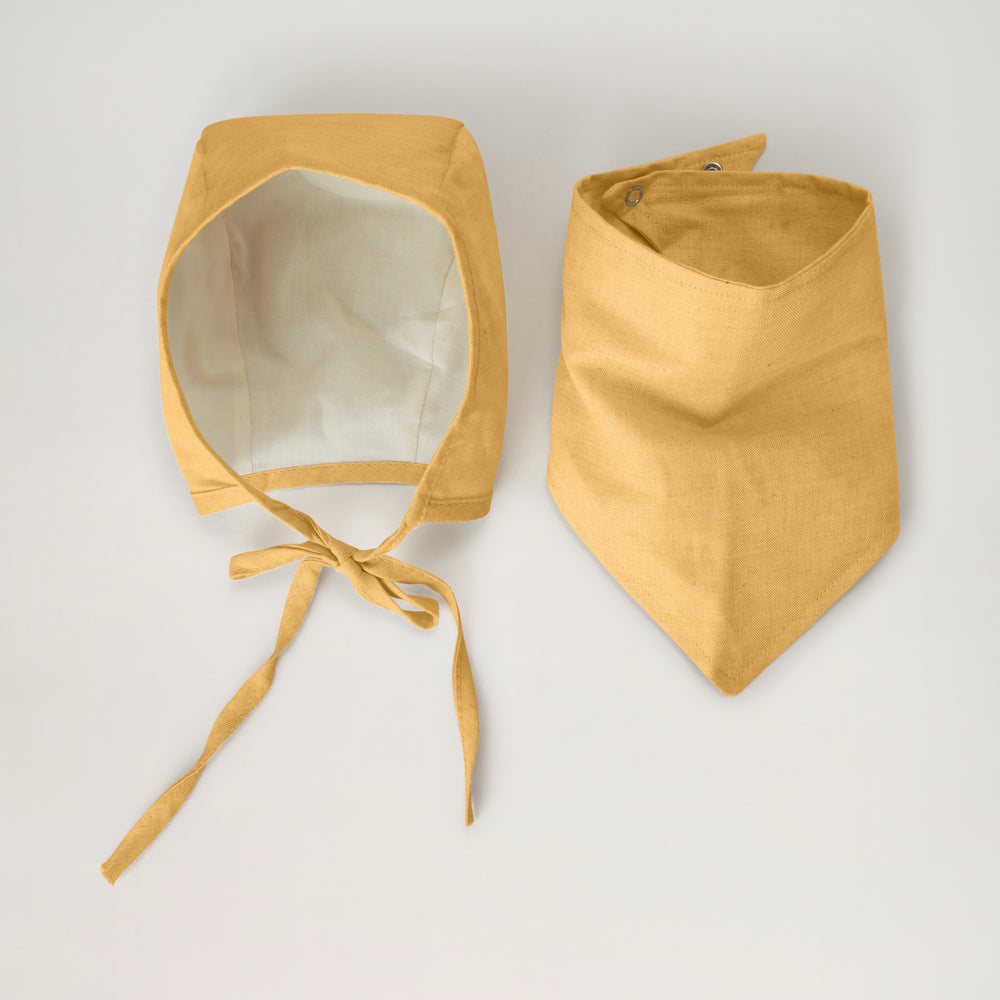 LINEN DROOL BIB- NEW!